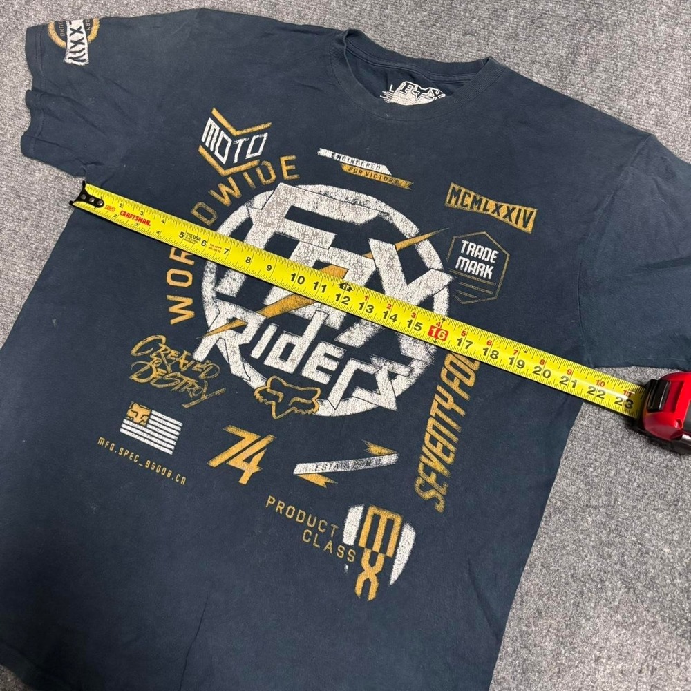 Y2K Fox Racing "Fox Riders" All-Over Print Tee - Picture 4 of 5